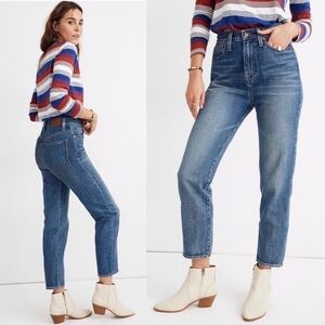 Madewell The Momjean 27 Downey Wash High Rise Tapered Leg